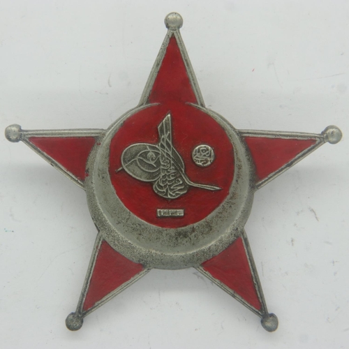 2250 - WWI Ottoman (Turkish) Gallipoli Star. This is the enlisted man’s variant that would have been mounte... 