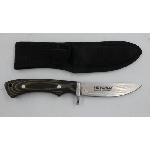 2149M - Meyerco by Blackie Collins bushcraft knife with canvas sheath. UK P&P Group 1 (£16+VAT for the first... 