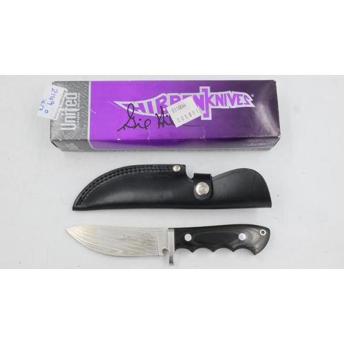 2149O - Hibben Knives model UC1293 Alaskan Pro Guide Hunter, with leather sheath, boxed. UK P&P Group 1 (£16... 