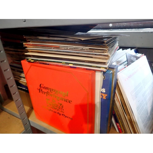 1254 - Four boxes of mixed genre vinyl LP records including Kylie Minogue, Elvis Presley, Frank Sinatra, El... 