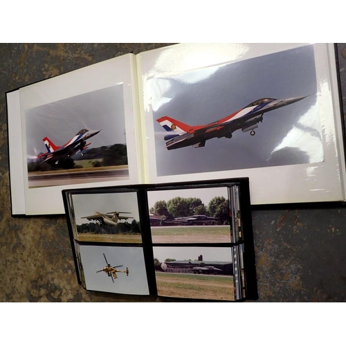 1262 - Two albums of mainly military aircraft photographs, approx 200 in total. UK P&P Group 2 (£20+VAT for... 