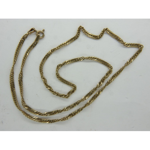 17 - 9ct gold necklace, L: 45 cm, 5.2g. UK P&P Group 0 (£6+VAT for the first lot and £1+VAT for subsequen... 