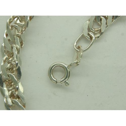 21 - 925 silver bracelet, L: 17 cm, 8g. UK P&P Group 0 (£6+VAT for the first lot and £1+VAT for subsequen... 