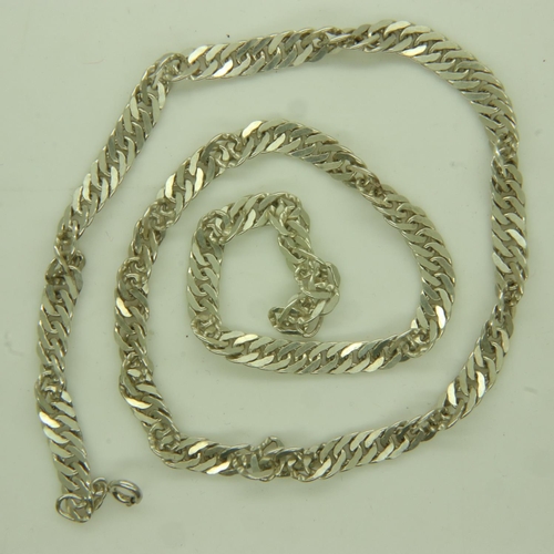 30 - 925 silver necklace, L: 50 cm, 22g. UK P&P Group 0 (£6+VAT for the first lot and £1+VAT for subseque... 