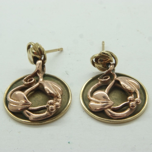 48 - Clogau 9ct gold Tree Of Life disc dangle earrings, 6.5g. UK P&P Group 0 (£6+VAT for the first lot an... 