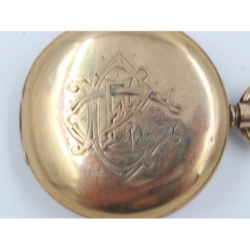 60 - AWW Co, Waltham gold plated pocket watch, working at lotting up. UK P&P Group 1 (£16+VAT for the fir... 