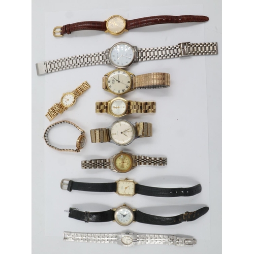 73 - A collection of ladies and gents wristwatches, including Junghans and Ingersoll, some require new ba... 