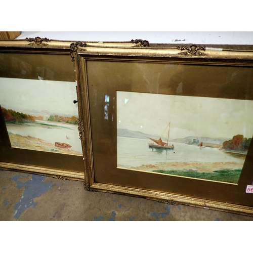 1513 - Two gilt framed pictures. Not available for in-house P&P