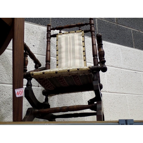 1553 - Small beechwood child's rocking chair. Not available for in-house P&P