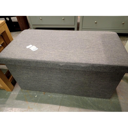 1579 - Dunelm ottoman in grey fabric, 80 x 40 cm H. Not available for in-house P&P