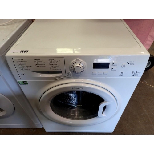 1590 - 8kh A++ Hotpoint washing machine. All electrical items in this lot have been PAT tested for safety a... 