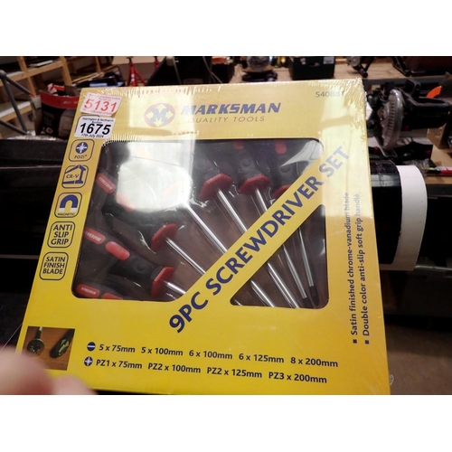 1675 - Sealed Marksman 9pc screwdriver set. UK P&P Group 2 (£20+VAT for the first lot and £4+VAT for subseq... 