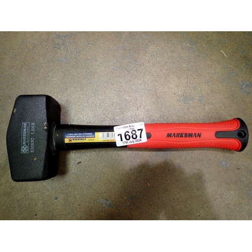 1687 - New old stock Marksman 1.5kg Strong Hammer. Not available for in-house P&P