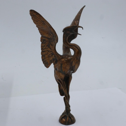 104 - Gilt bronze figure of a Liver bird, H: 20 cm. UK P&P Group 1 (£16+VAT for the first lot and £2+VAT f... 