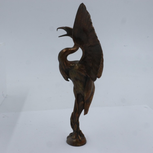 104 - Gilt bronze figure of a Liver bird, H: 20 cm. UK P&P Group 1 (£16+VAT for the first lot and £2+VAT f... 