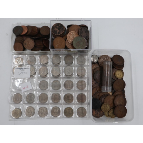 117 - Collection of pre-decimal coins, including a sheet of post 1950 shillings, pennies and halfpennies. ... 