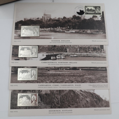 122 - The Castles silver ingot stamp collection x4, 25g each. UK P&P Group 1 (£16+VAT for the first lot an... 