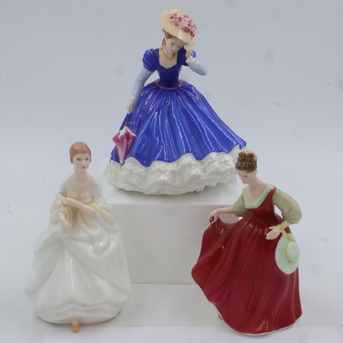 147 - Three Doulton ladies, HN2832 'Fair Lady' 1962, HN3306 'Megan' 1991 and 'HN3375 ' Mary' 1992, Mary is... 