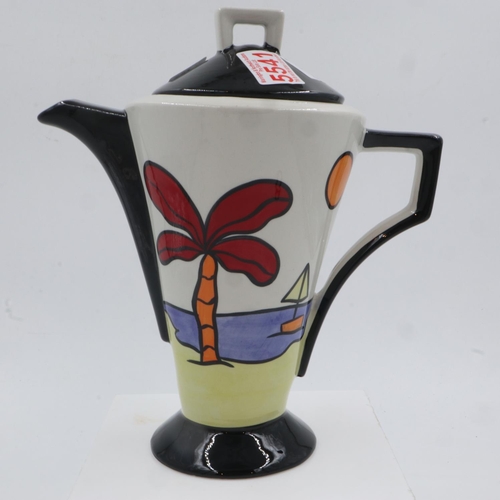 151 - Lorna Bailey coffee pot in the Tropicana pattern, no cracks or chips, H: 27 cm. UK P&P Group 2 (£20+... 