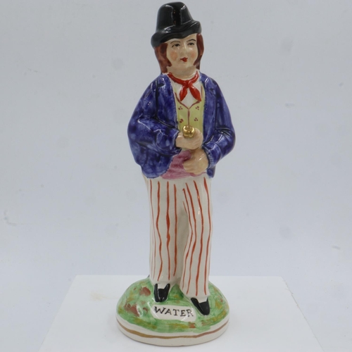 154 - Staffordshire figurine, Gin & Water double face, no cracks or chips. UK P&P Group 2 (£20+VAT for the... 