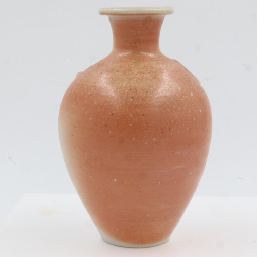 156 - John Leach Muchelney studio pottery vase, no cracks or chips, H: 14 cm. Not available for in-house P... 