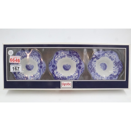 167 - Three boxed new Spode Blue Italian blue and white bowls. UK P&P Group 2 (£20+VAT for the first lot a... 