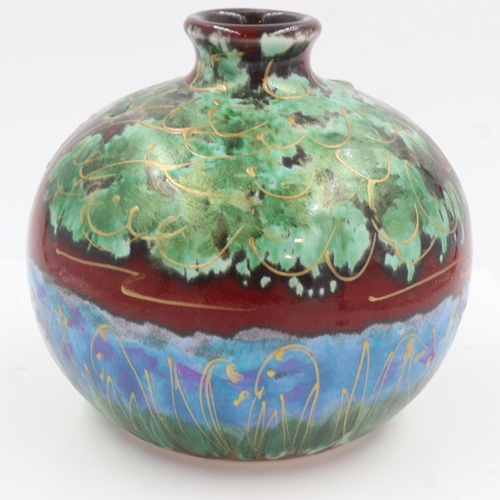 182 - Anita Harris bulbous vase, no cracks or chips, H: 8 cm. UK P&P Group 1 (£16+VAT for the first lot an... 