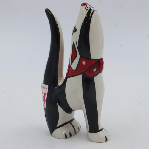 184 - Lorna Bailey dog, Steptoe, no cracks or chips, H: 14 cm. UK P&P Group 1 (£16+VAT for the first lot a... 