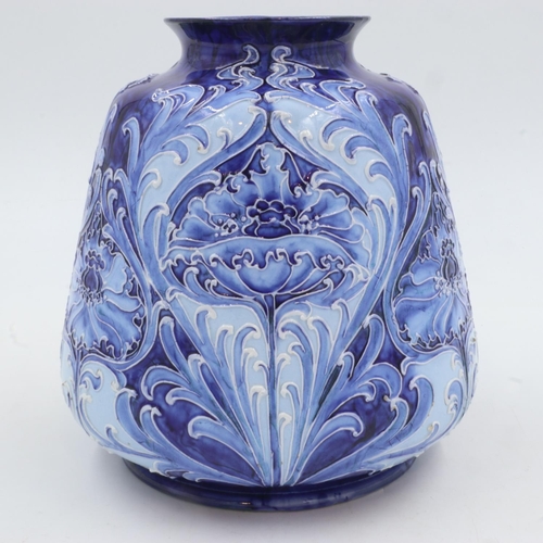 188 - William Moorcroft Macintyre 'Florian Ware' vase H: 20 cm, professional restoration to top rim. UK P&... 