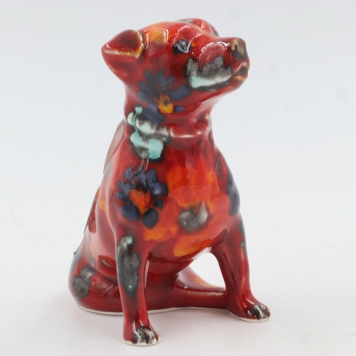 200 - Anita Harris staffy dog, signed in gold, no cracks or chips, H: 11 cm. UK P&P Group 1 (£16+VAT for t... 