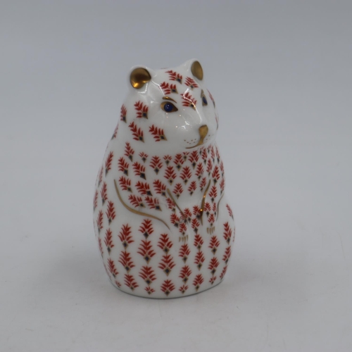 207 - Royal Crown Derby hamster, lacking stopper, no cracks or chips, H: 11 cm. UK P&P Group 1 (£16+VAT fo... 