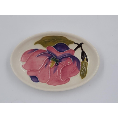 223 - Small Moorcroft magnolia pin dish on cream ground, no cracks or chips. UK P&P Group 1 (£16+VAT for t... 