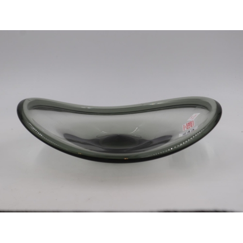 243 - Holmegaard art glass large bowl, D: 39 cm. Not available for in-house P&P