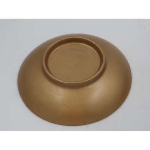 260 - Large crackle glaze charger with golden glazed smaller charger (2). UK P&P Group 3 (£30+VAT for the ... 