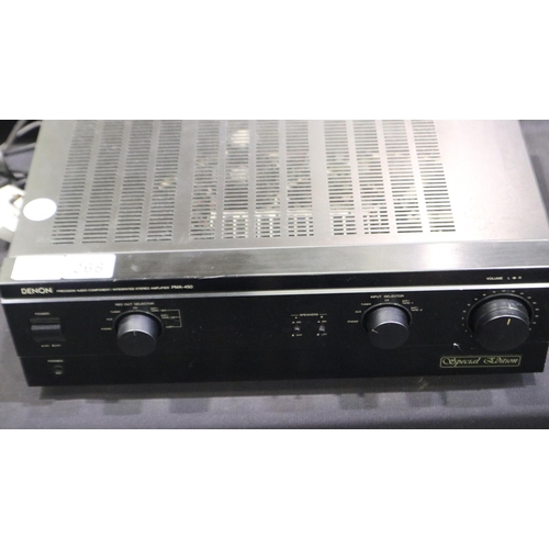 268 - Denon stereo amplifier model PMA450 special edition. Working. All electrical items in this lot have ... 