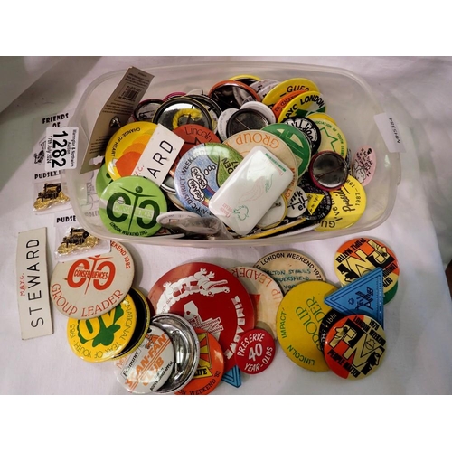 1282 - Quantity of tin plate badges. UK P&P Group 1 (£16+VAT for the first lot and £2+VAT for subsequent lo... 