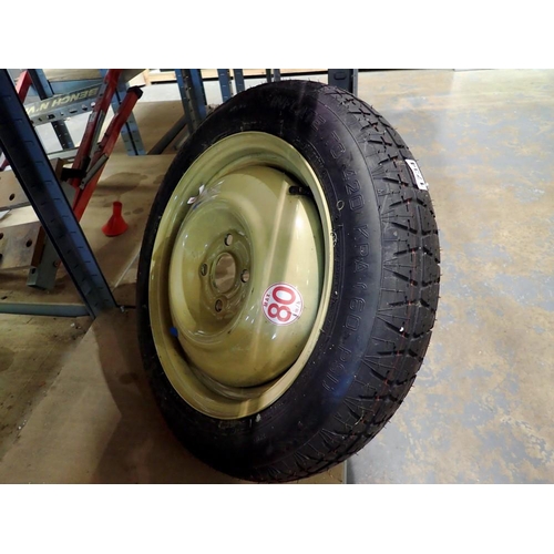 1734 - Unused Dunlop spare tyre. Not available for in-house P&P