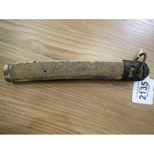 2135 - Scarce original Japanese shagreen sword grip, Probably edo period. UK P&P Group 2 (£20+VAT for the f... 