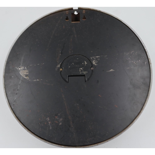 321 - Smiths Sectric clock dealer wall clock, crack to glass, D: 38 cm. Not available for in-house P&P