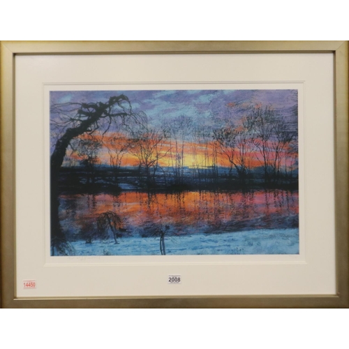 2008 - Rolf Harris (1930-2023): artist signed limited edition colour lithograph, Dawn Over The River, 472/4... 