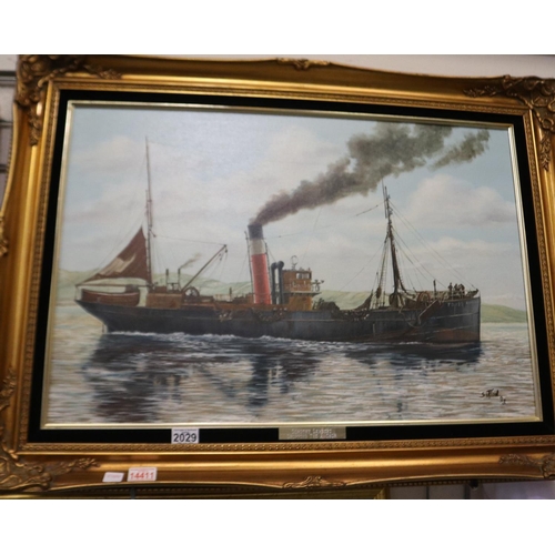 2029 - Keith Sutton (1924-1991): oil on canvas, Dorothy Lambert Dropping the anchor, signed and dated lower... 