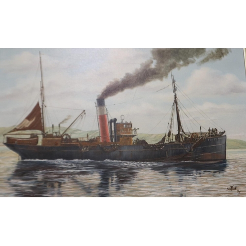 2029 - Keith Sutton (1924-1991): oil on canvas, Dorothy Lambert Dropping the anchor, signed and dated lower... 