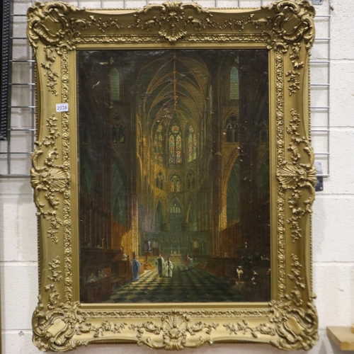 2038 - In the manner of Sir Wyke Bayliss (1835 - 1906): a large oil on canvas, Westminster Cathedral interi... 