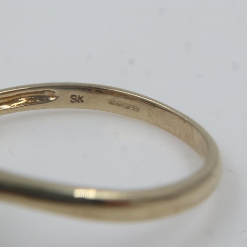 20 - 9ct gold three stone spinner ring, size U, 3.9g. UK P&P Group 0 (£6+VAT for the first lot and £1+VAT... 