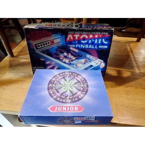 1014 - Atomic Pinball and Who Wants to be a Millionaire Junior. Not available for in-house P&P