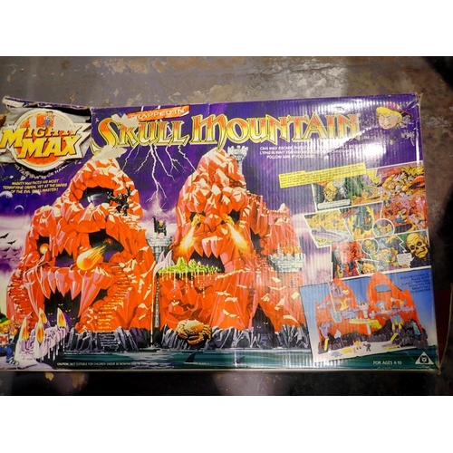 1036 - Boxed Skull Mountain, Mighty Max by Bluebird, all pieces and extras, no paperwork, box damage. Not a... 