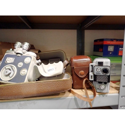 1045 - Two Eumig 8mm cine cameras, a Servomatic with new battery and ER case plus C3M clockwork in original... 