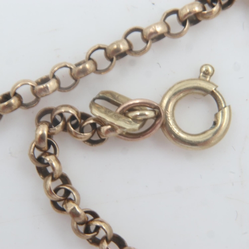 65 - 9ct gold belcher-link chain, L: 44 cm, 6.0g. UK P&P Group 0 (£6+VAT for the first lot and £1+VAT for... 