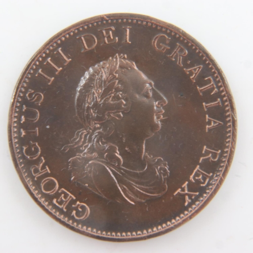 115 - 1799 - Halfpenny of king George iii - boxed. UK P&P Group 1 (£16+VAT for the first lot and £2+VAT fo... 