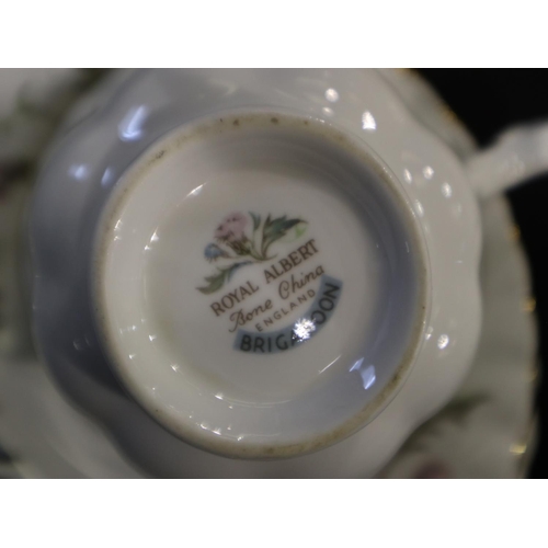 188 - Royal albert tea and coffee ware in the Brigadoon pattern, 41 pieces, 1st quality. Not available for... 